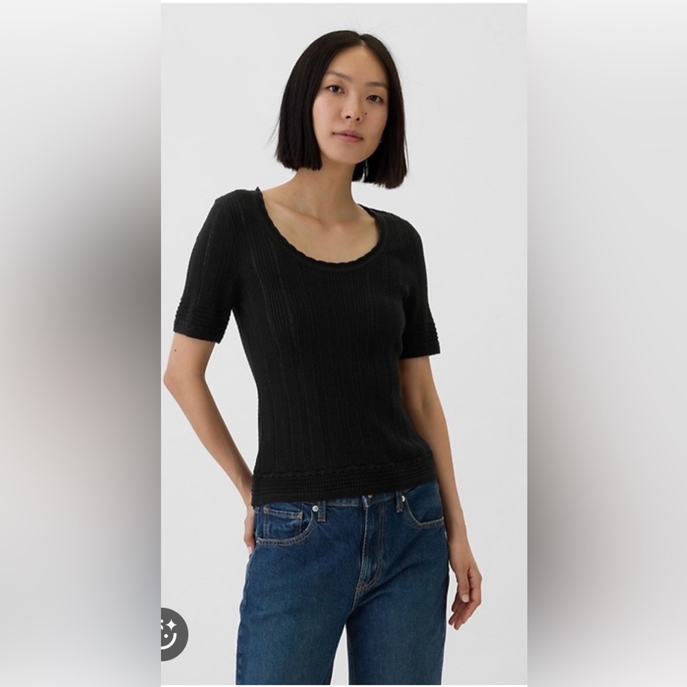 Gap Fitted Elbow Sleeve Knit Sweater Top| women’s medium